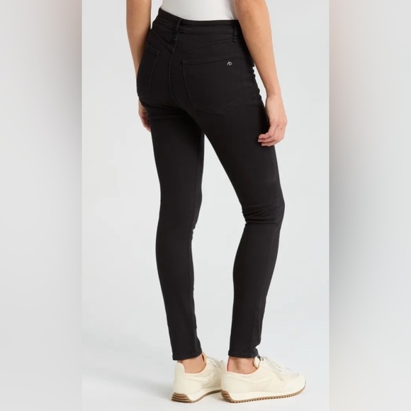 rag & bone Black Skinny Jeans High-Rise Stretch - Picture 2 of 7